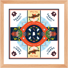 Load image into Gallery viewer, Auburn Tigers Framed Print Scarf Art
