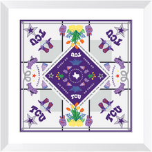Load image into Gallery viewer, TCU Horned Frogs Framed Print Scarf Art
