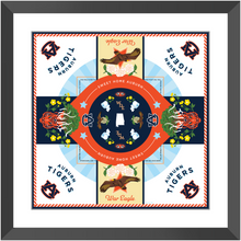 Load image into Gallery viewer, Auburn Tigers Framed Print Scarf Art
