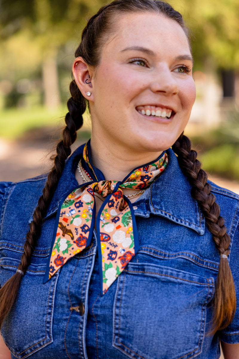 Auburn Tigers Skinny Scarf – Saturday Silks