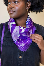 Load image into Gallery viewer, Purple Fringed Spirit Scarf™