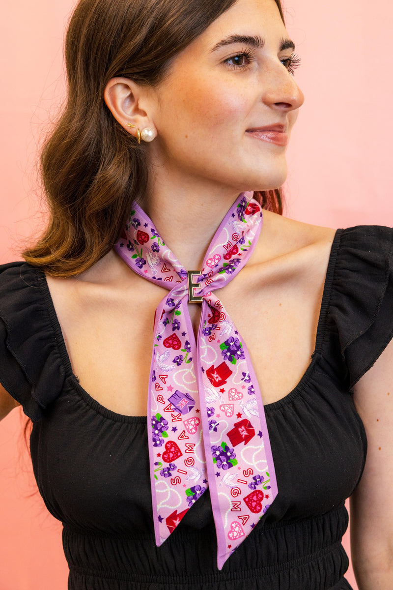 Alphabet Skinny Scarf Slider – Saturday Silks
