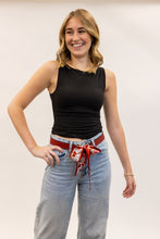 Load image into Gallery viewer, Loop Skinny Scarf Reversible Leather Belt