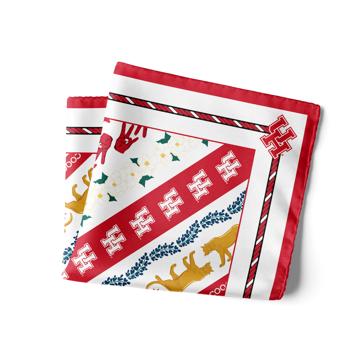 Houston Cougars Pocket Square Saturday Silks houston-cougars-pocket-square-saturday-silks