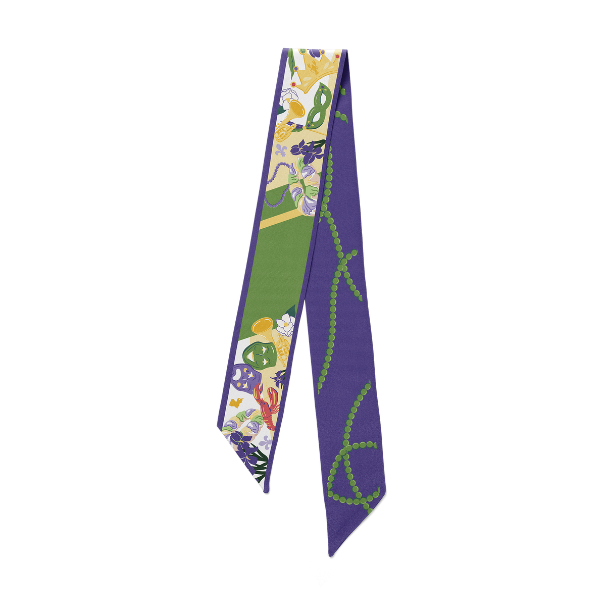 Saturday Silks X Hemline Mardi Gras Twilly Scarf saturday-silks-x-hemline-mardi-gras-twilly-scarf