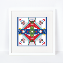 Load image into Gallery viewer, SMU Mustangs Framed Print Scarf Art
