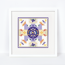 Load image into Gallery viewer, LSU Tigers Framed Print Scarf Art
