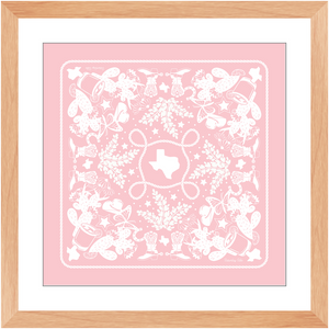 Texas Sun Framed Print Bandana Art - Pink Lady