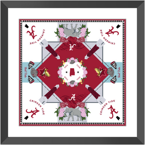 Alabama Crimson Tide Framed Print Scarf Art
