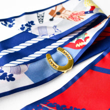 Load image into Gallery viewer, Lucky Horseshoe Skinny Scarf Slider