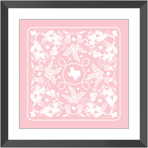 Texas Sun Framed Print Bandana Art - Pink Lady