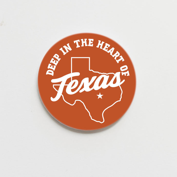 University of Texas Deep In the Heart of TX Button