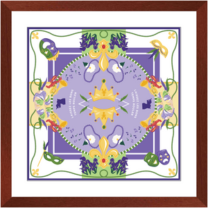 Mardi Gras Framed Print Scarf Art