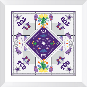 TCU Horned Frogs Framed Print Scarf Art