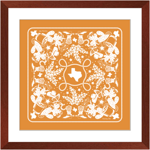 Texas Sun Framed Print Bandana Art - Indian Paintbrush