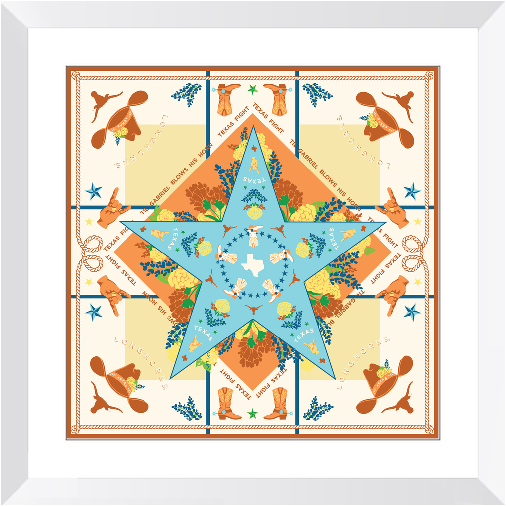 Texas Longhorns Framed Print Art