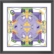 Load image into Gallery viewer, Mardi Gras Framed Print Scarf Art
