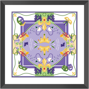 Mardi Gras Framed Print Scarf Art