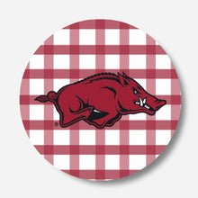 Load image into Gallery viewer, Arkansas Gingham Gameday Button

