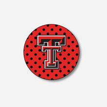 Load image into Gallery viewer, Texas Tech Polka Dot Button
