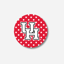 Load image into Gallery viewer, University of Houston Polka Dot Button
