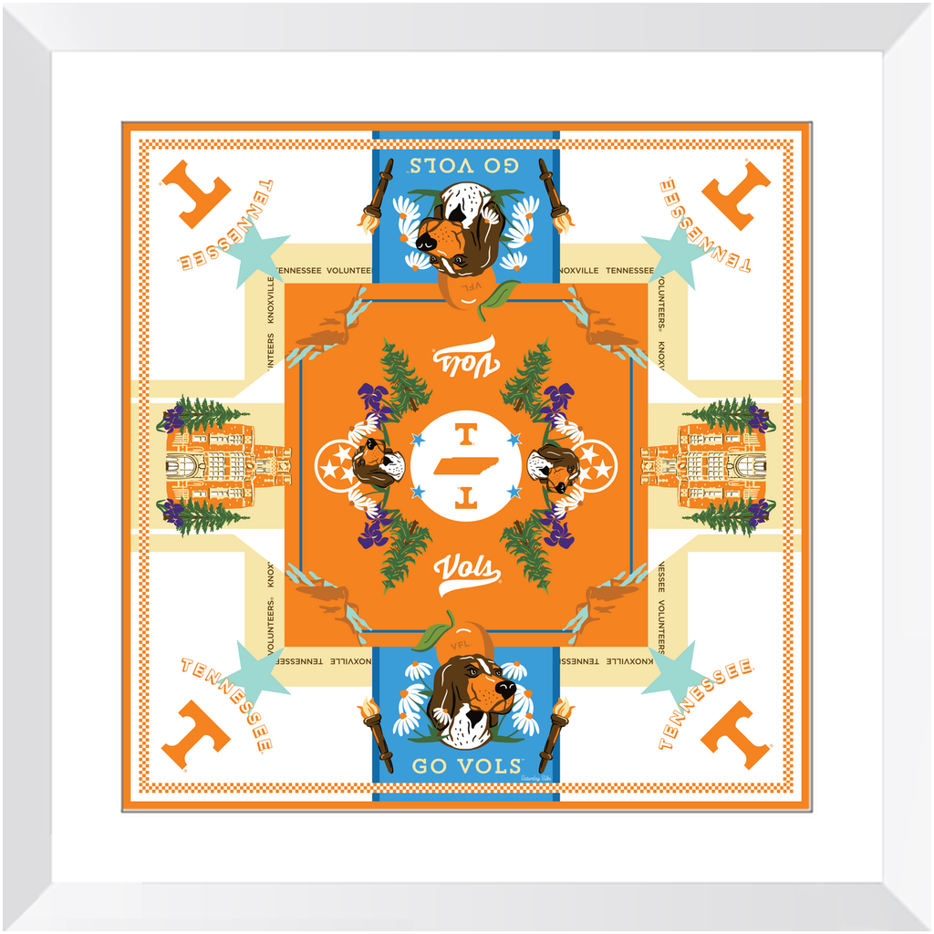 Tennessee Vols Framed Print Scarf Art