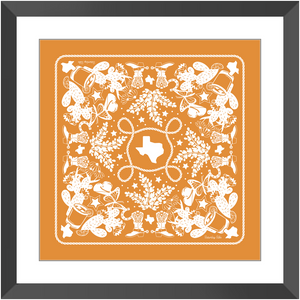 Texas Sun Framed Print Bandana Art - Indian Paintbrush