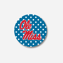 Load image into Gallery viewer, Ole Miss Polka Dot Button

