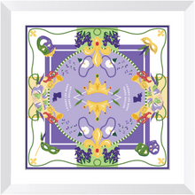 Load image into Gallery viewer, Mardi Gras Framed Print Scarf Art
