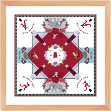 Load image into Gallery viewer, Alabama Crimson Tide Framed Print Scarf Art
