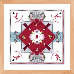 Alabama Crimson Tide Framed Print Scarf Art