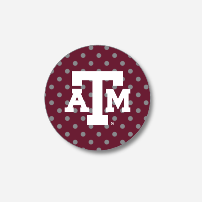 Texas A&M Polka Dot Button