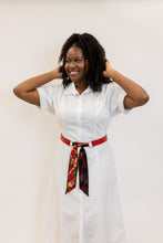 Load image into Gallery viewer, Loop Skinny Scarf Reversible Leather Belt
