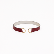 Load image into Gallery viewer, Loop Skinny Scarf Reversible Leather Belt
