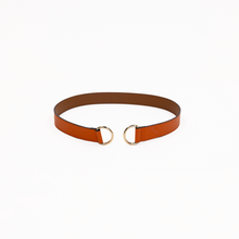 Load image into Gallery viewer, Loop Skinny Scarf Reversible Leather Belt
