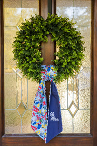 Ole Miss Rebels Cotton Wreath Scarf