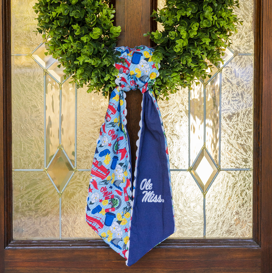 Ole Miss Rebels Cotton Wreath Scarf