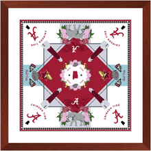 Load image into Gallery viewer, Alabama Crimson Tide Framed Print Scarf Art
