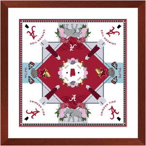 Alabama Crimson Tide Framed Print Scarf Art