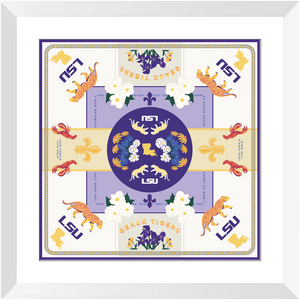 LSU Tigers Framed Print Scarf Art