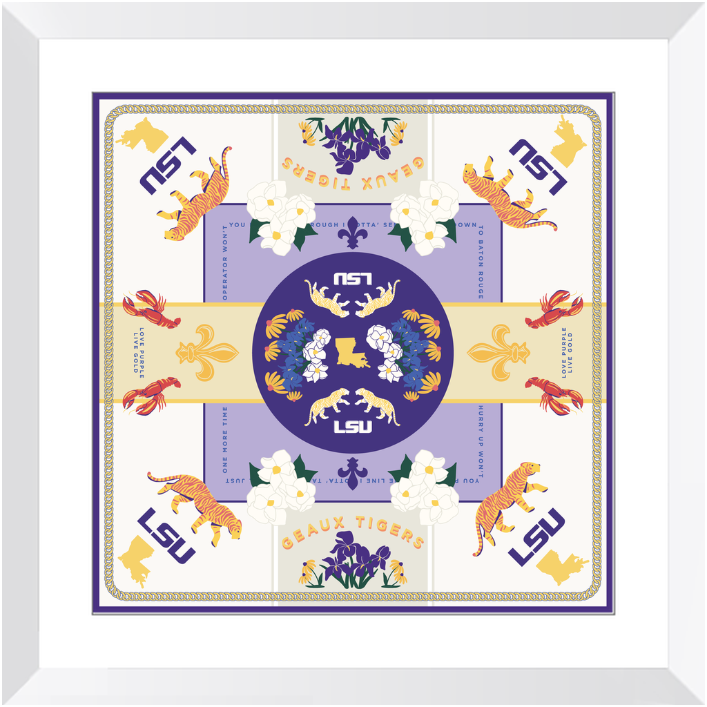 LSU Tigers Framed Print Art