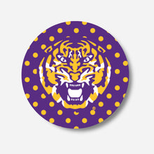 Load image into Gallery viewer, LSU Tiger Polka Dot Gameday Button
