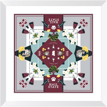 Load image into Gallery viewer, Mississippi State Bulldogs Framed Print Scarf Art
