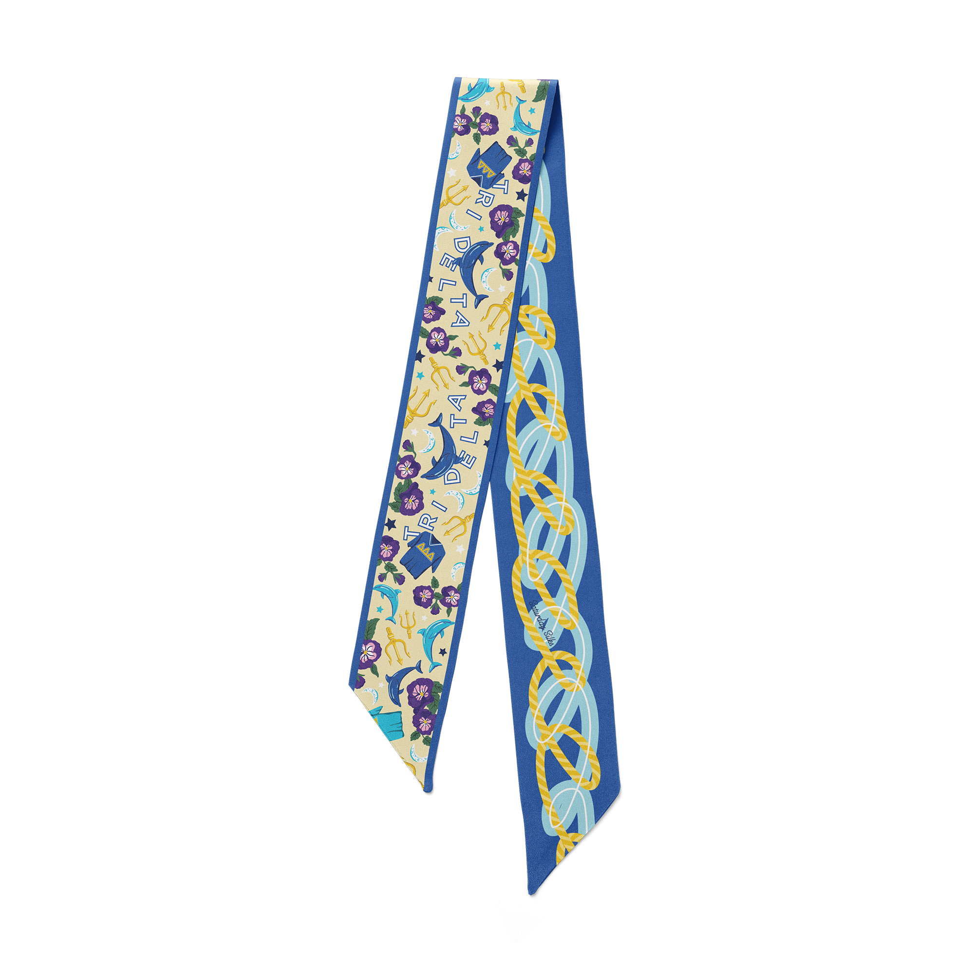 Tri Delta Skinny Scarf – Saturday Silks