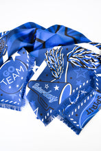 Load image into Gallery viewer, Navy Fringed Spirit Scarf™
