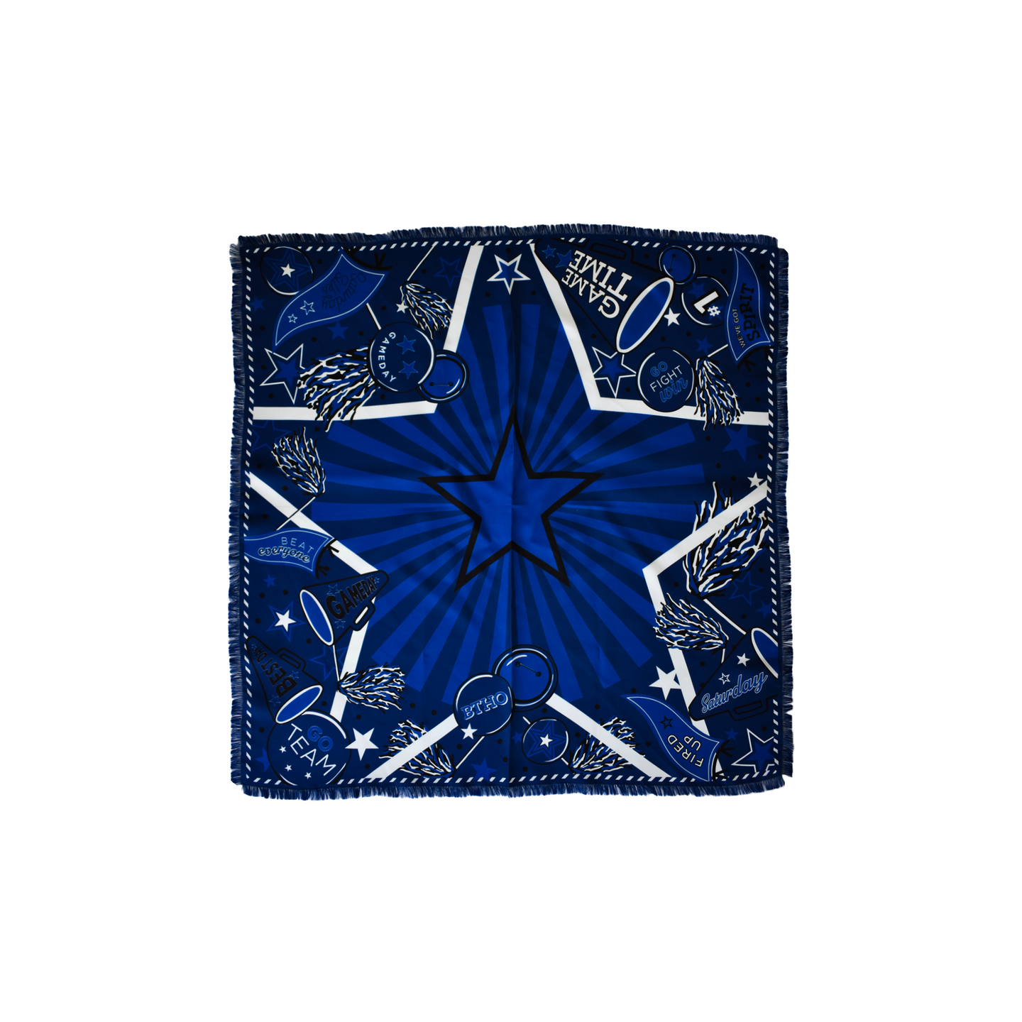 Navy Fringed Spirit Scarf™