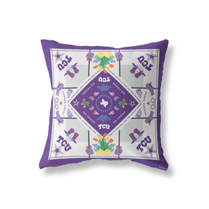 TCU Horned Frogs Cotton Pillow Cover