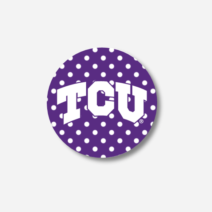 TCU Polka Dot Button