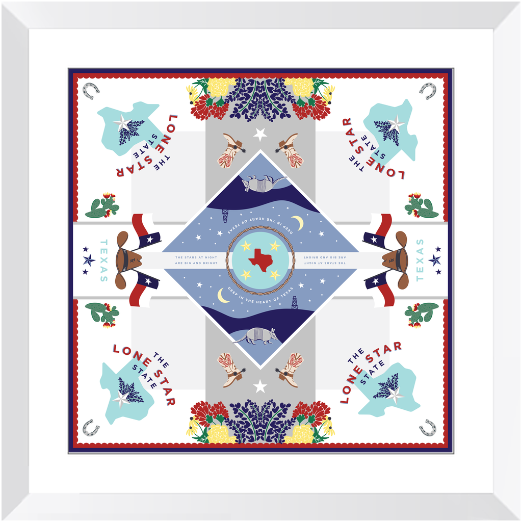 Lone Star State Framed Print Scarf Art