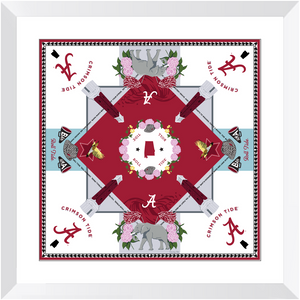 Alabama Crimson Tide Framed Print Scarf Art